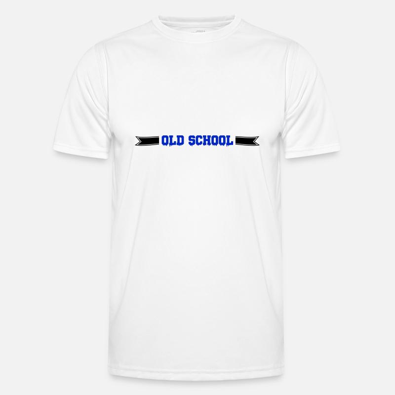old school - Männer Funktions-T-Shirt - Weiß
