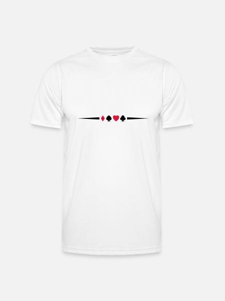 poker_symbol_design_2 - T-shirt sport Homme - blanc