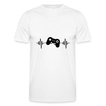 gamer controller puls - T-shirt sport Homme - blanc - Devant - AI Model Male 178 dark (178cm)