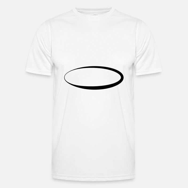 Oval Kreis Geometrie Männer Funktions-T-Shirt