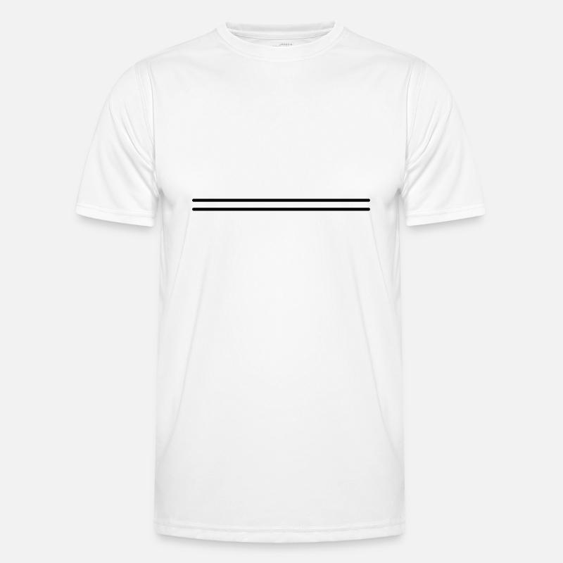 Double line - double lines - Men's Functional T-Shirt - white