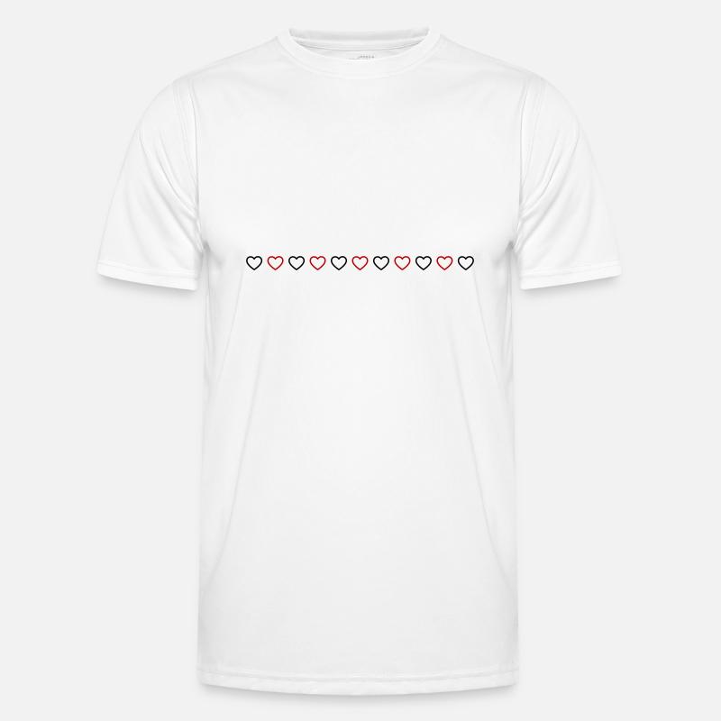 Heart Line Icon - Men's Functional T-Shirt - white