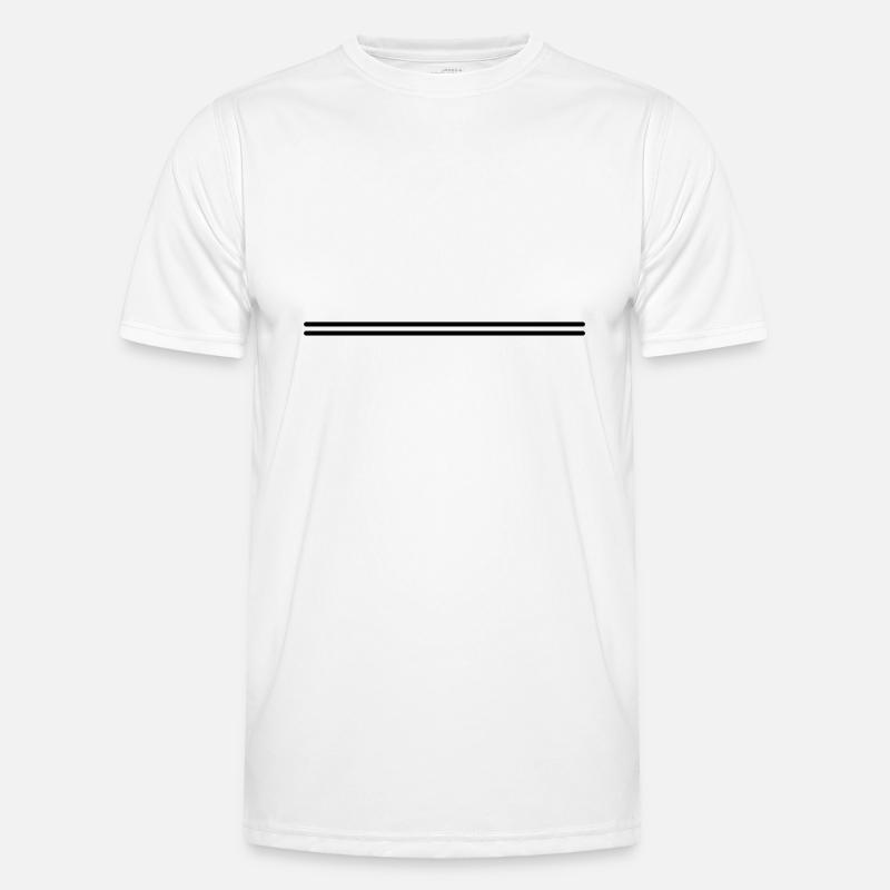 Doppelstrich - Männer Funktions-T-Shirt - Weiß