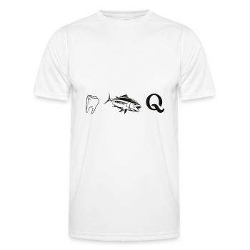 dent thon q - T-shirt sport Homme - blanc - Devant - AI Model Male 178 dark (178cm)