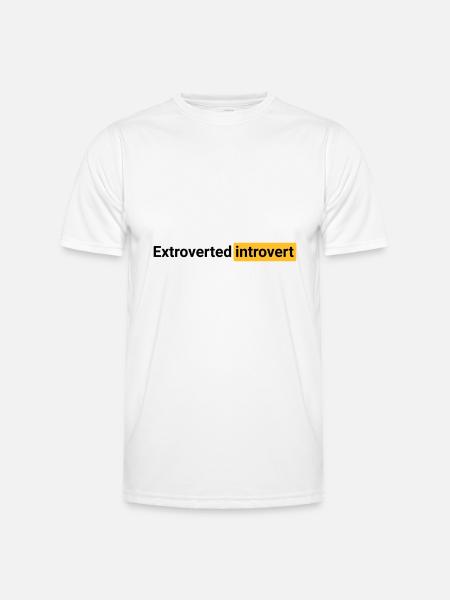 Extroverted introvert (black) - Männer Funktions-T-Shirt - Weiß