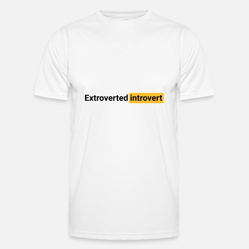 Extroverted introvert (black) - Men's Functional T-Shirt - white