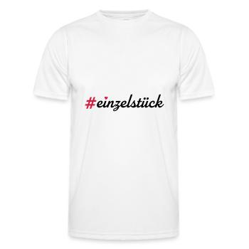 Einzelstück - Männer Funktions-T-Shirt - Weiß - Vorne - AI Model Male 178 dark (178cm)