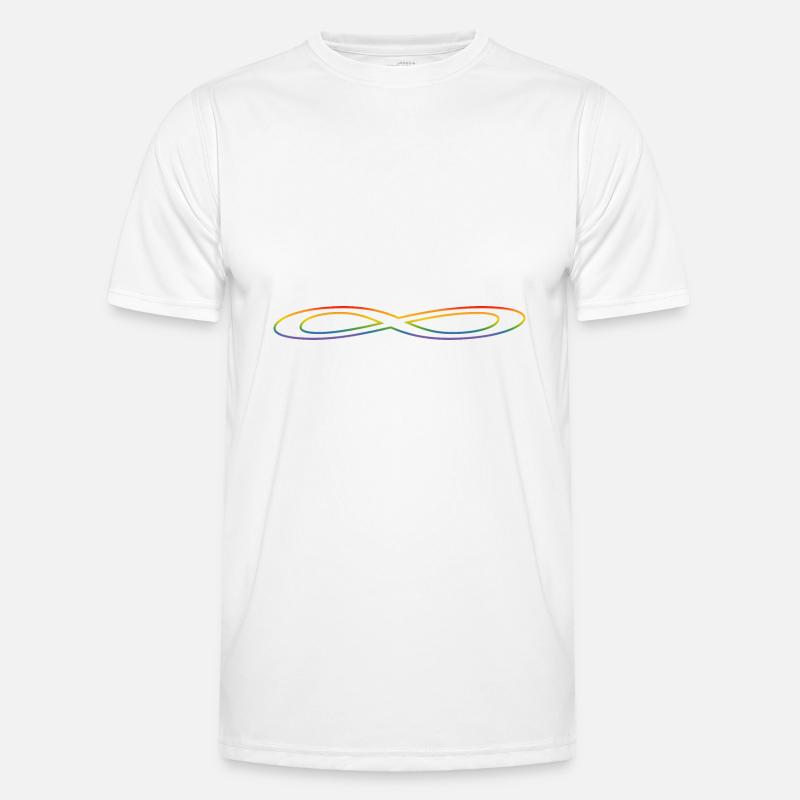 Rainbow Infinity - Men's Functional T-Shirt - white