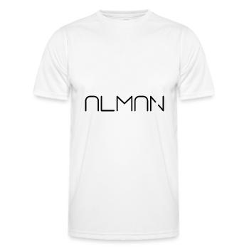 Alman saying font - Men's Functional T-Shirt - white - Front - AI Model Male 178 dark (178cm)