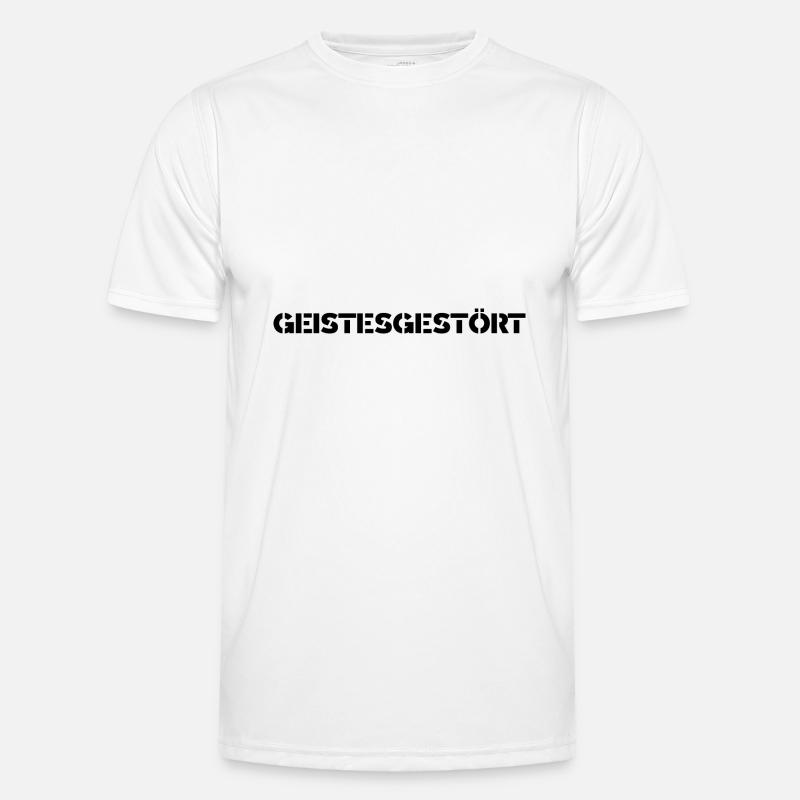Geistesgestört - Männer Funktions-T-Shirt - Weiß