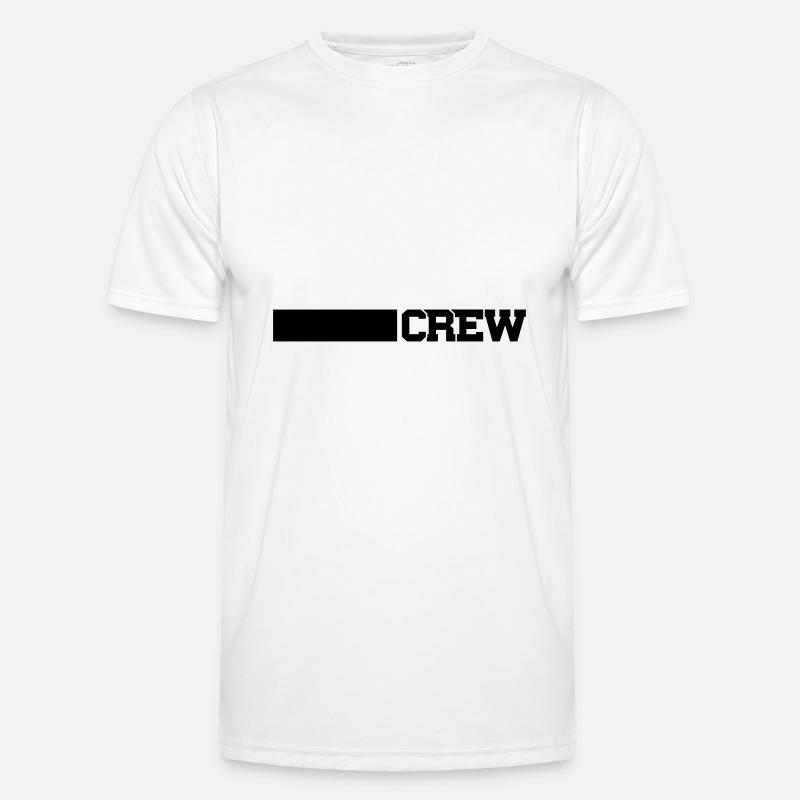 crew strich - Männer Funktions-T-Shirt - Weiß