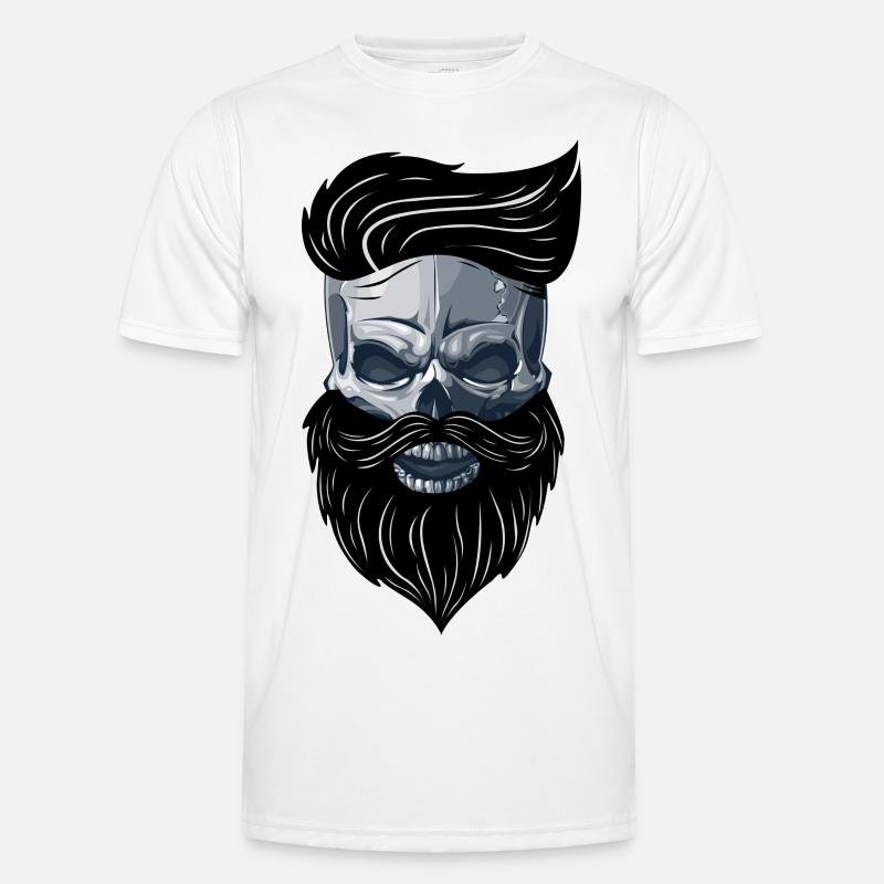 Beardy Beard Beard Man Skull Gift Idea Men's Functional T-Shirt