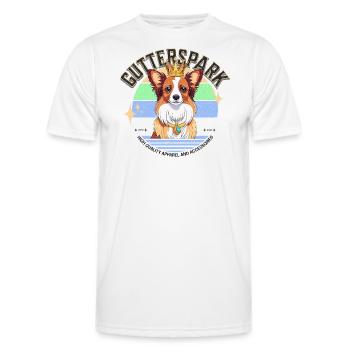 Gutterspark Design Papillon - Männer Funktions-T-Shirt - Weiß - Vorne - AI Model Male 178 dark (178cm)