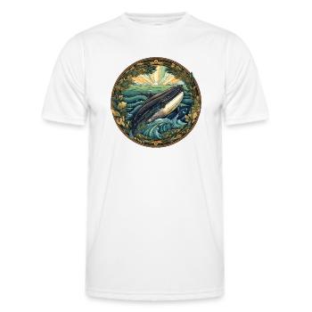 Wal - Männer Funktions-T-Shirt - Weiß - Vorne - AI Model Male 178 dark (178cm)