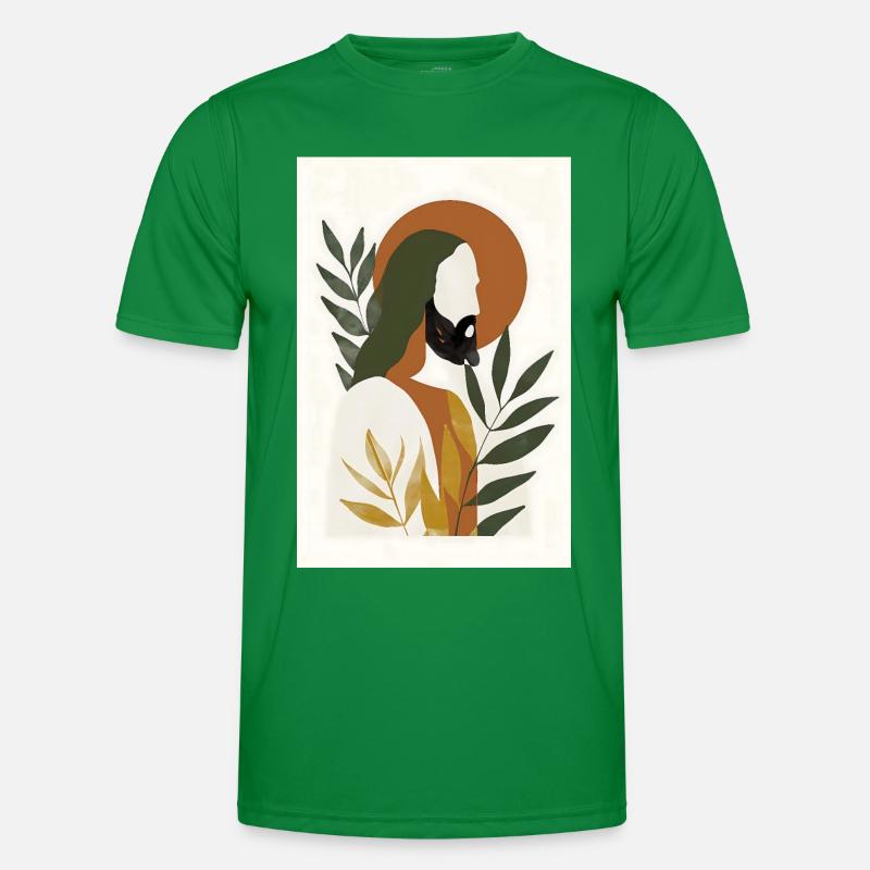 Boho Jesus Wandkunst, Digitaler Download, Boho Männer Funktions-T-Shirt