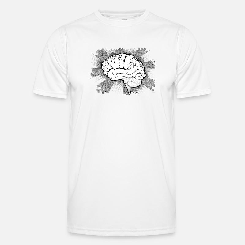 Brain Funfair Doodle Design Men's Functional T-Shirt