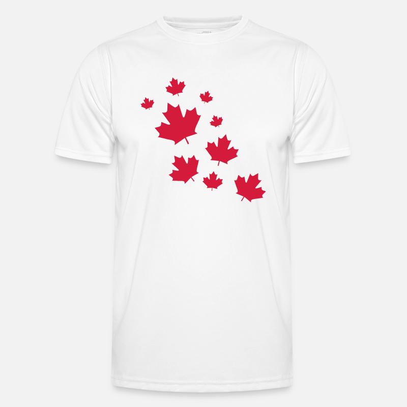 Canada Maple Leave Rain Männer Funktions-T-Shirt