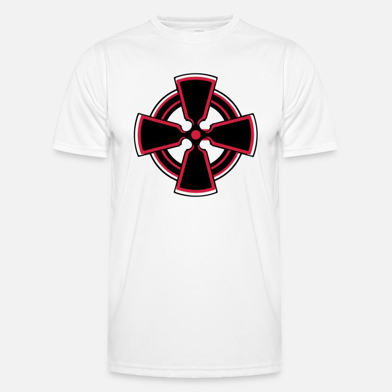 celtic_cross - Männer Funktions-T-Shirt - Weiß