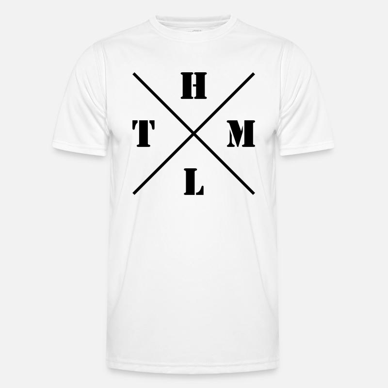 HTML Logo - Männer Funktions-T-Shirt - Weiß