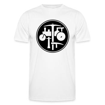 Pflasterer - Männer Funktions-T-Shirt - Weiß - Vorne - AI Model Male 178 dark (178cm)
