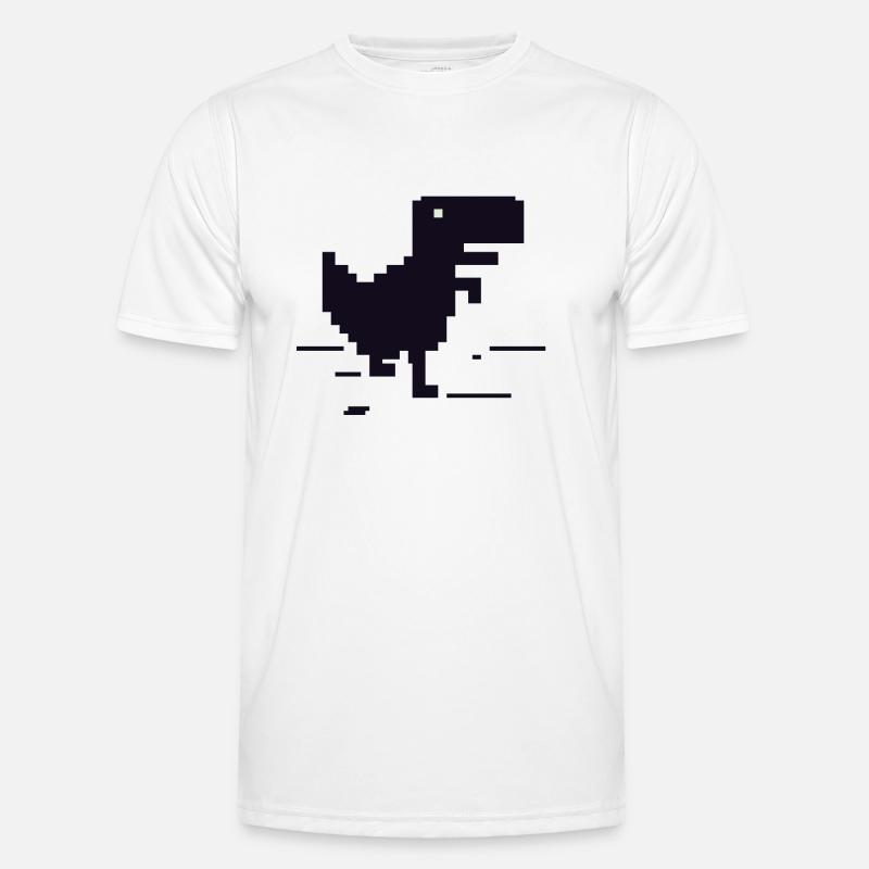 Retro pixel dinosaur Men's Functional T-Shirt