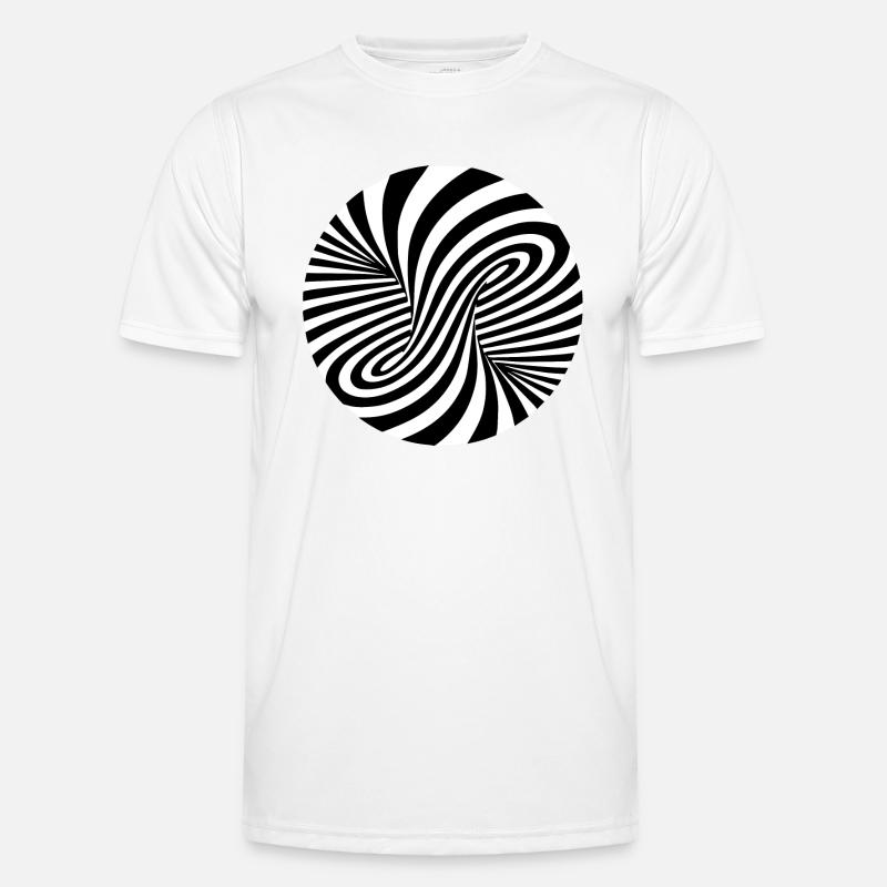 Optical illusion pattern shapes geometry gift - Men's Functional T-Shirt - white