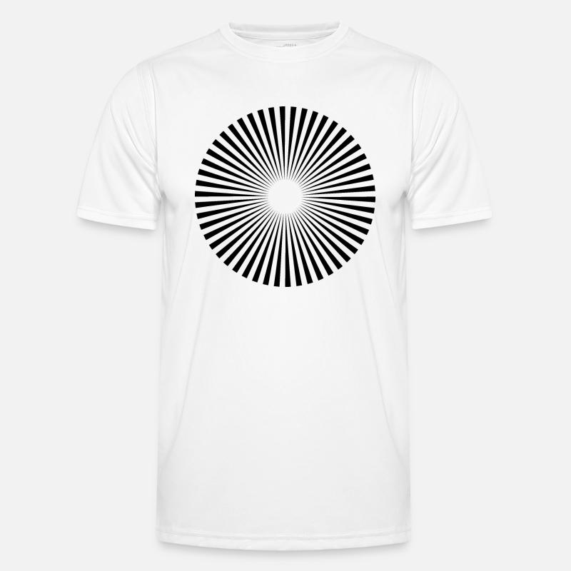 Illusion Optical Illusion Pattern Geometry - Men's Functional T-Shirt - white