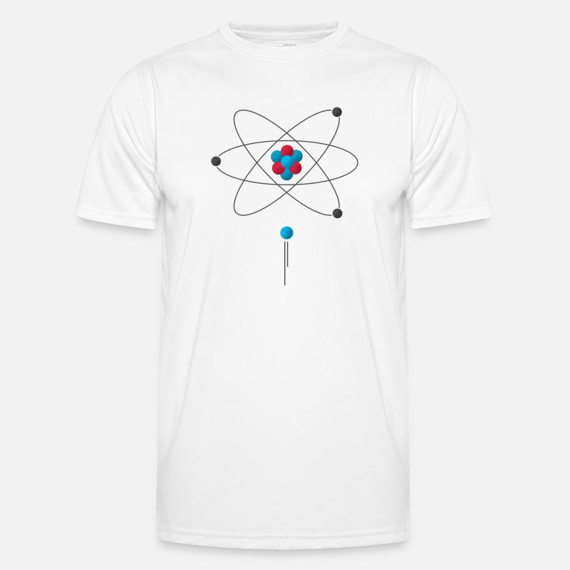 Atom proton neutron electron science elements - Men's Functional T-Shirt - white