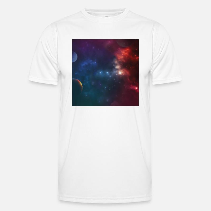 Space pattern - Men's Functional T-Shirt - white