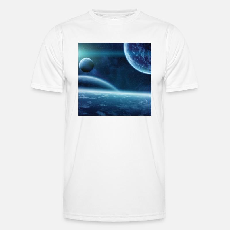 Space pattern - Men's Functional T-Shirt - white