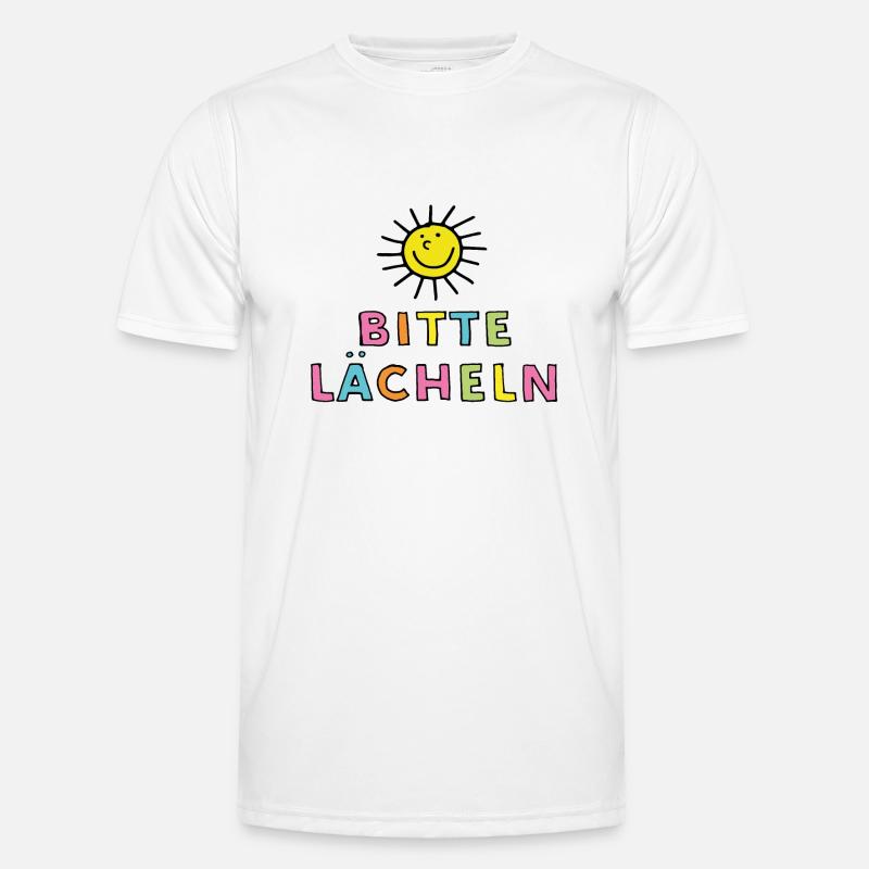 Bitte lächeln Männer Funktions-T-Shirt