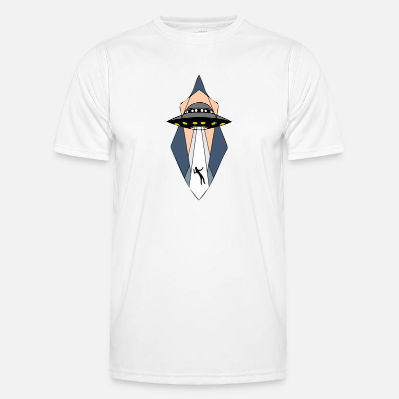 UFO Alien Spaceship - Extra-terrestre Cool T-shirt sport Homme