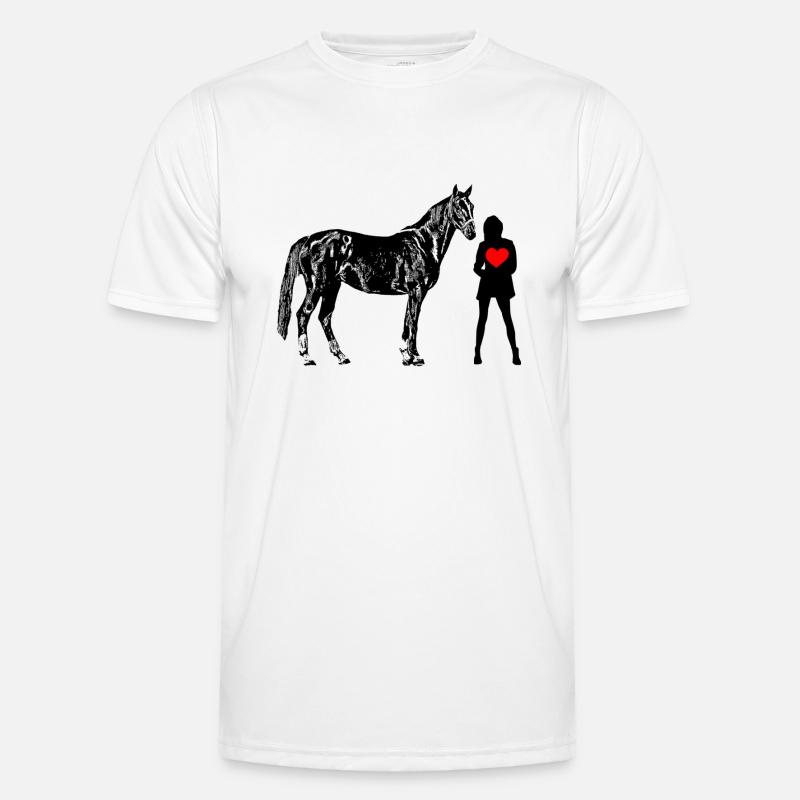 Pferd Männer Funktions-T-Shirt