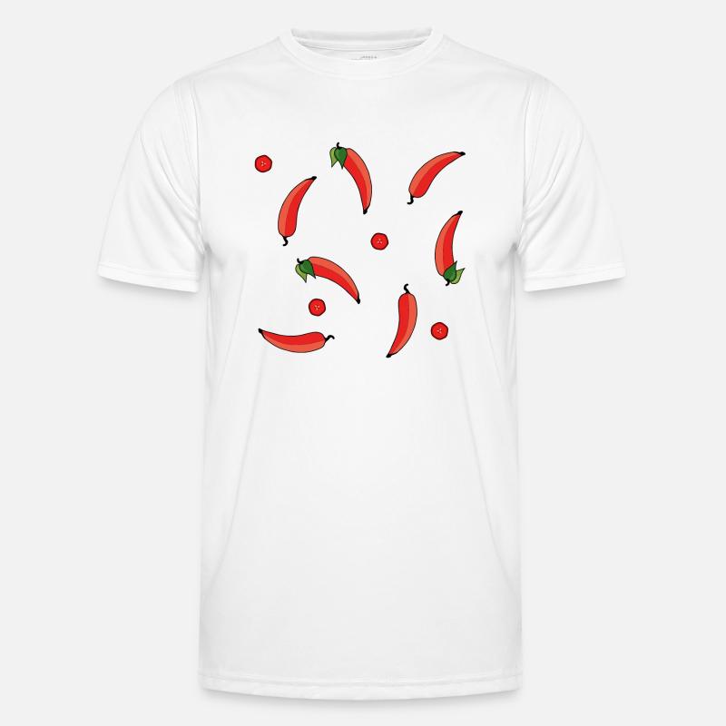lecker appetitliches Chilli Muster Männer Funktions-T-Shirt