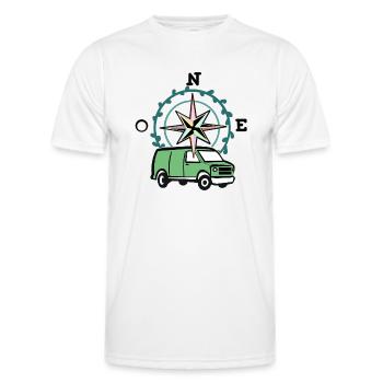 VAN LIFE - Men's Functional T-Shirt - white - Front - AI Model Male 178 dark (178cm)