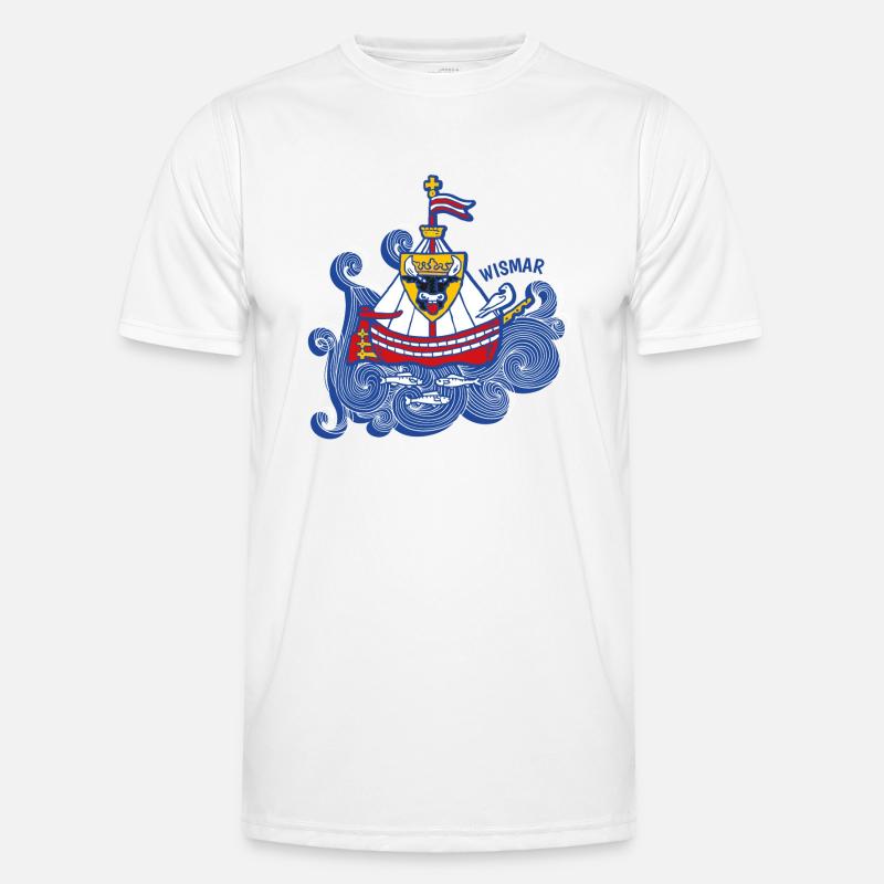 Wismar våbenskjold - Funktionsshirt til herrer - hvid