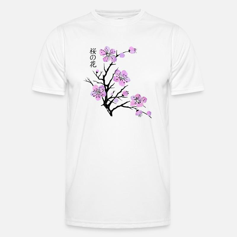 Kirschblüten Männer Funktions-T-Shirt