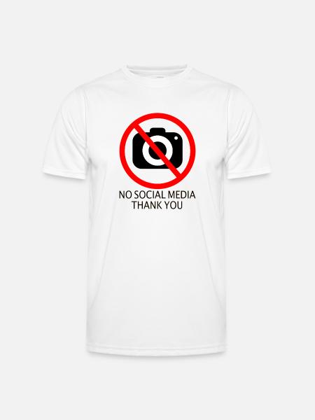 no social media - Männer Funktions-T-Shirt - Weiß