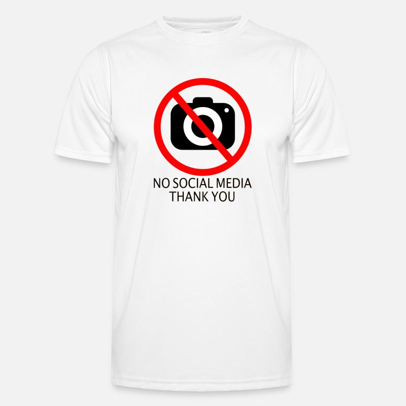 no social media Männer Funktions-T-Shirt