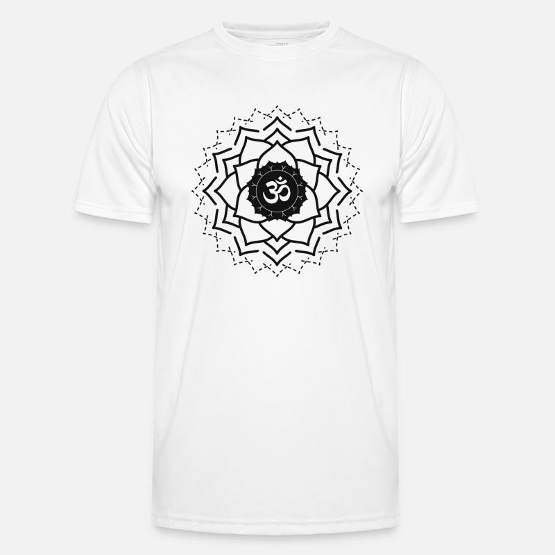 ohm zeichen blume des Lebens Männer Funktions-T-Shirt
