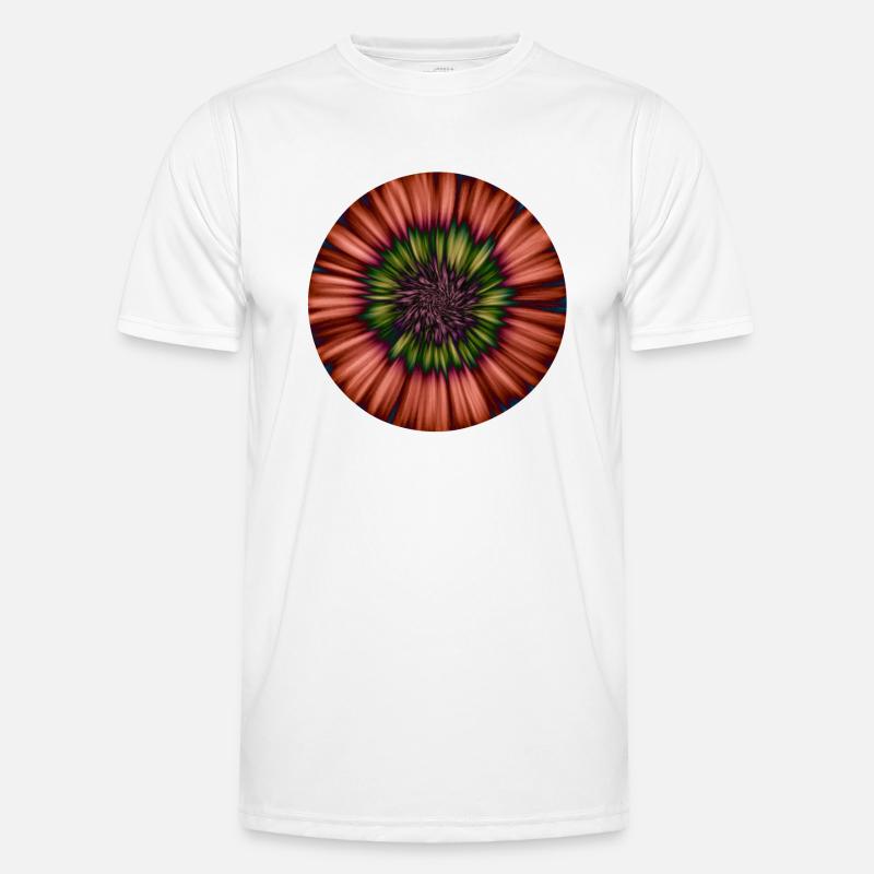 Abstract Tie Dye Flower Pattern Men's Functional T-Shirt