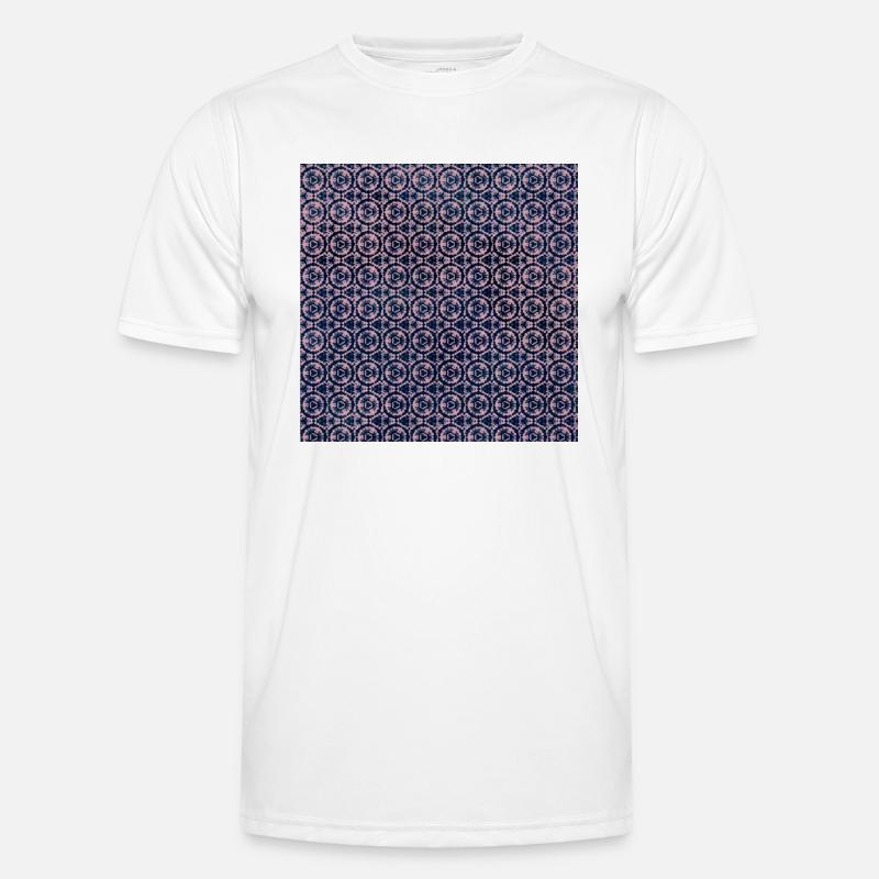 Pink Geo Tie Dye Pattern Men's Functional T-Shirt