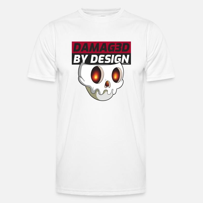 Endommagé par la conception : Crâne T-shirt sport Homme