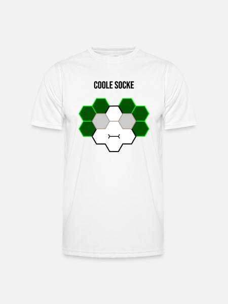 Coole Socke - Männer Funktions-T-Shirt - Weiß