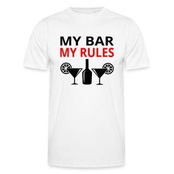 Bar - Men's Functional T-Shirt - white - Front - AI Model Male 178 dark (178cm)