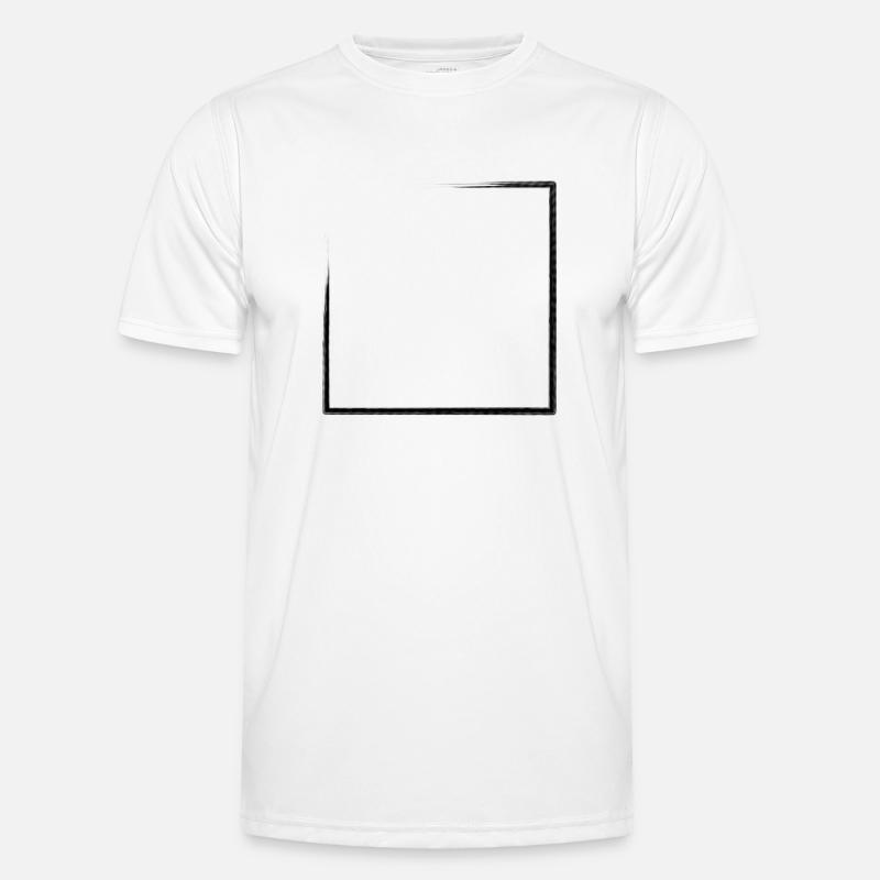 Weathered rectangular frame - Men's Functional T-Shirt - white