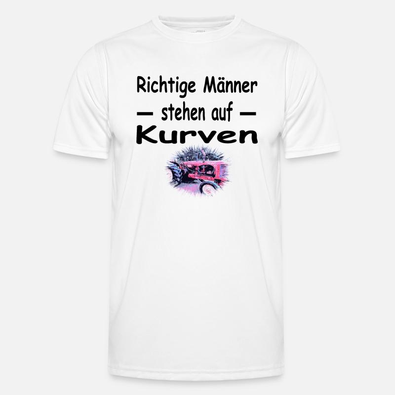 Traktor - Männer Funktions-T-Shirt - Weiß