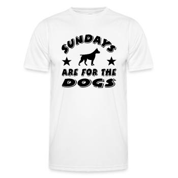 Canine - Men's Functional T-Shirt - white - Front - AI Model Male 178 dark (178cm)