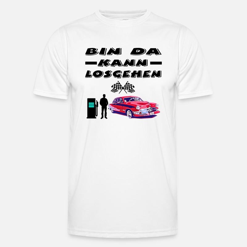 Auto - Männer Funktions-T-Shirt - Weiß