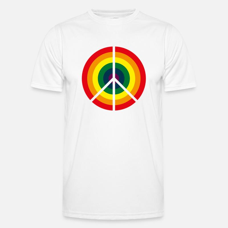 PEACE RAINBOW Männer Funktions-T-Shirt